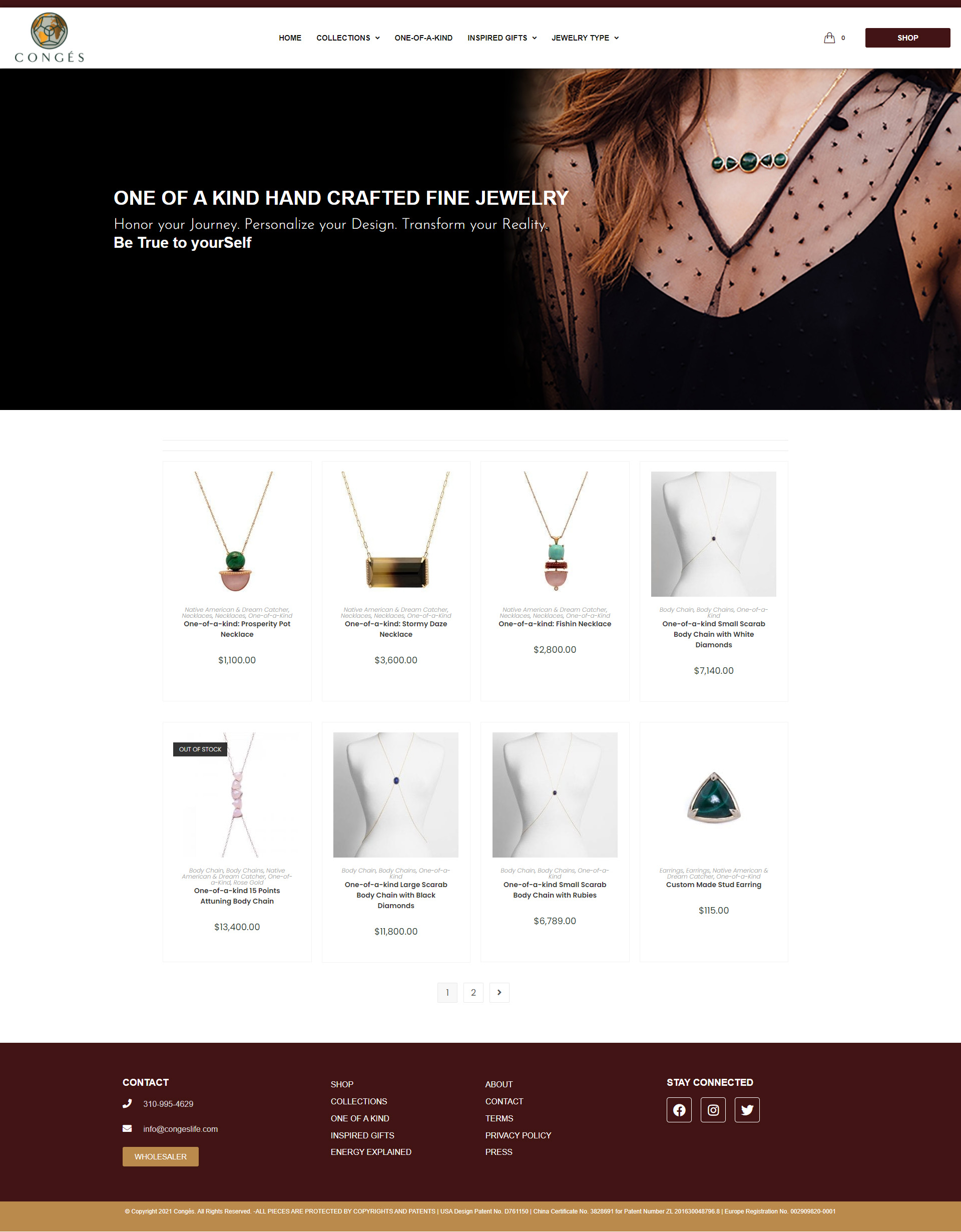 eCommerce web design jewelry