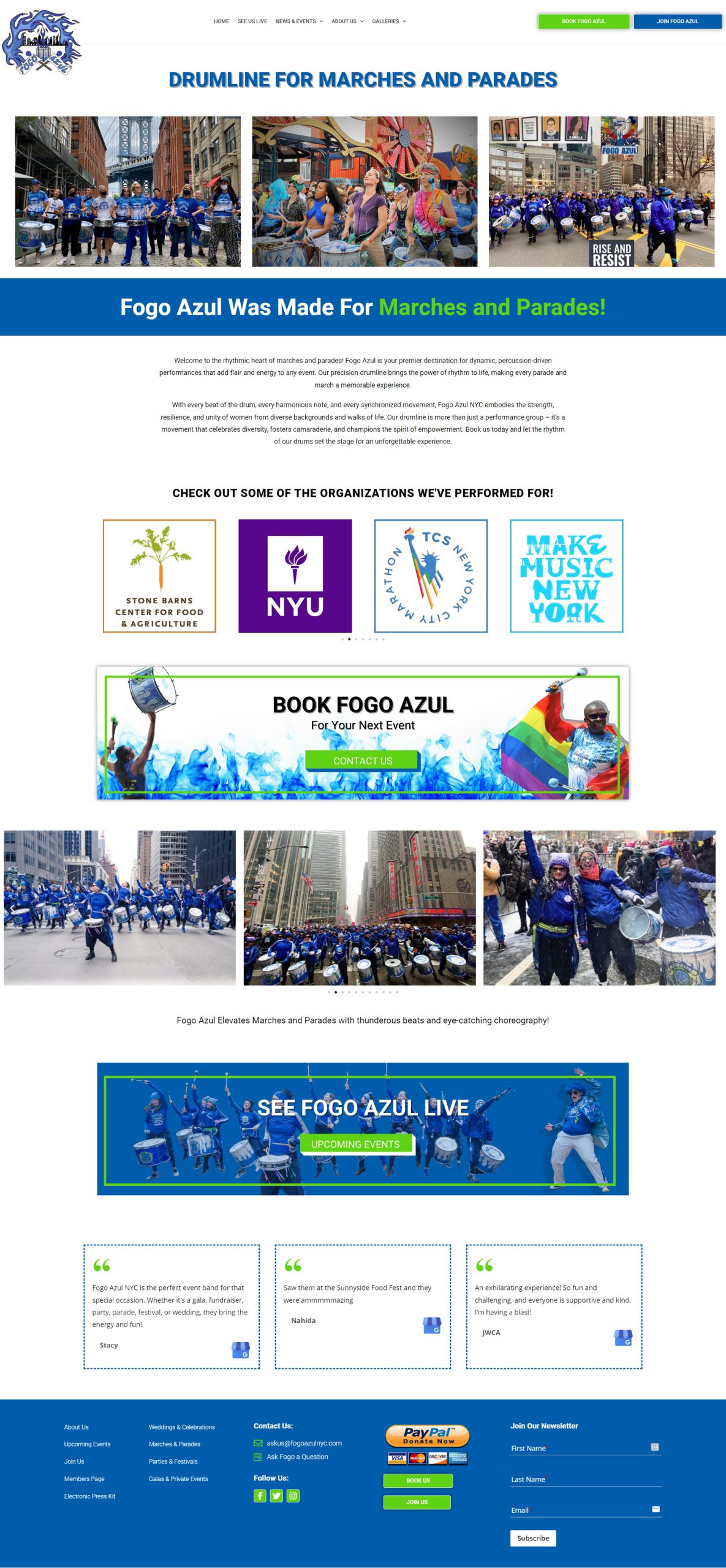 Web Design for Band