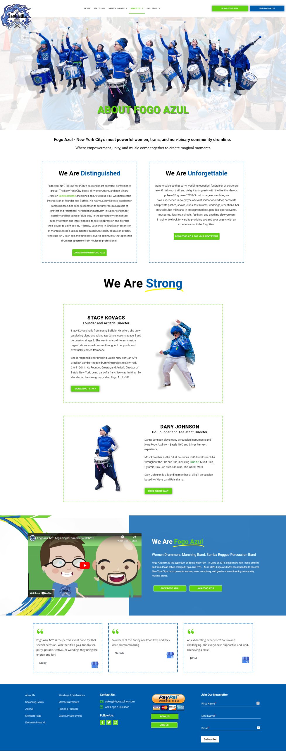 Web Design for Band