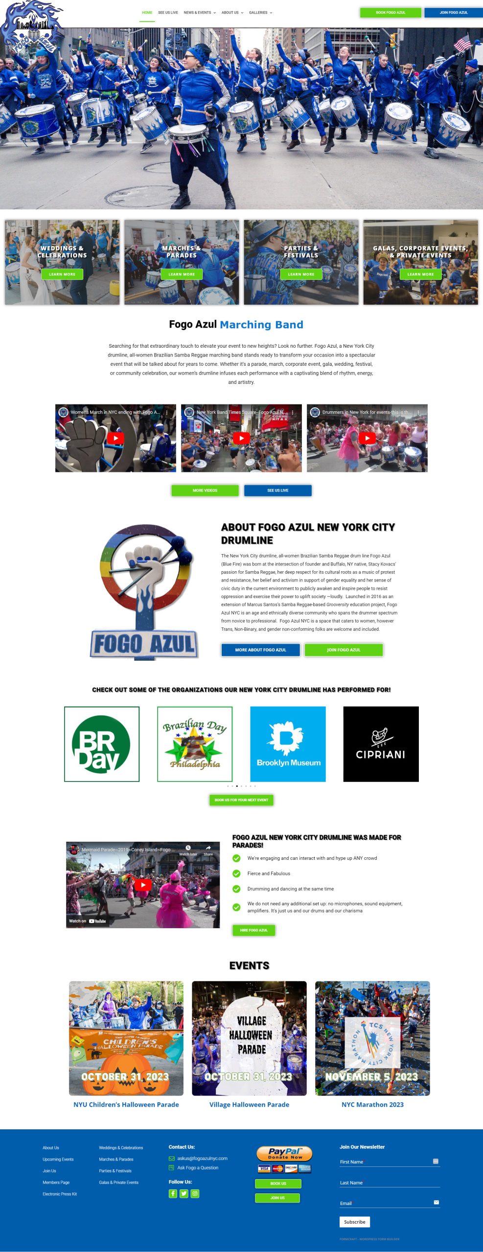 Web Design for Band