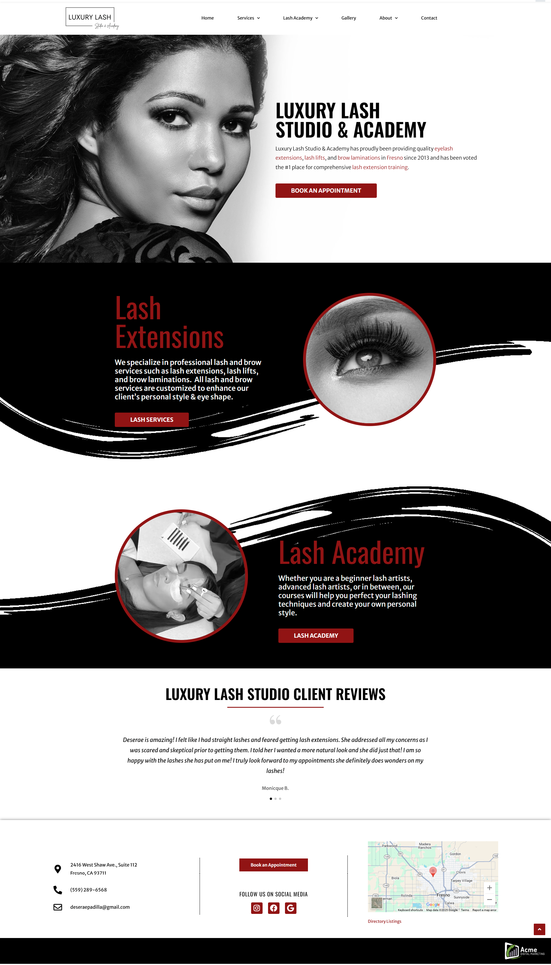 Web Design for Eyelash Salon