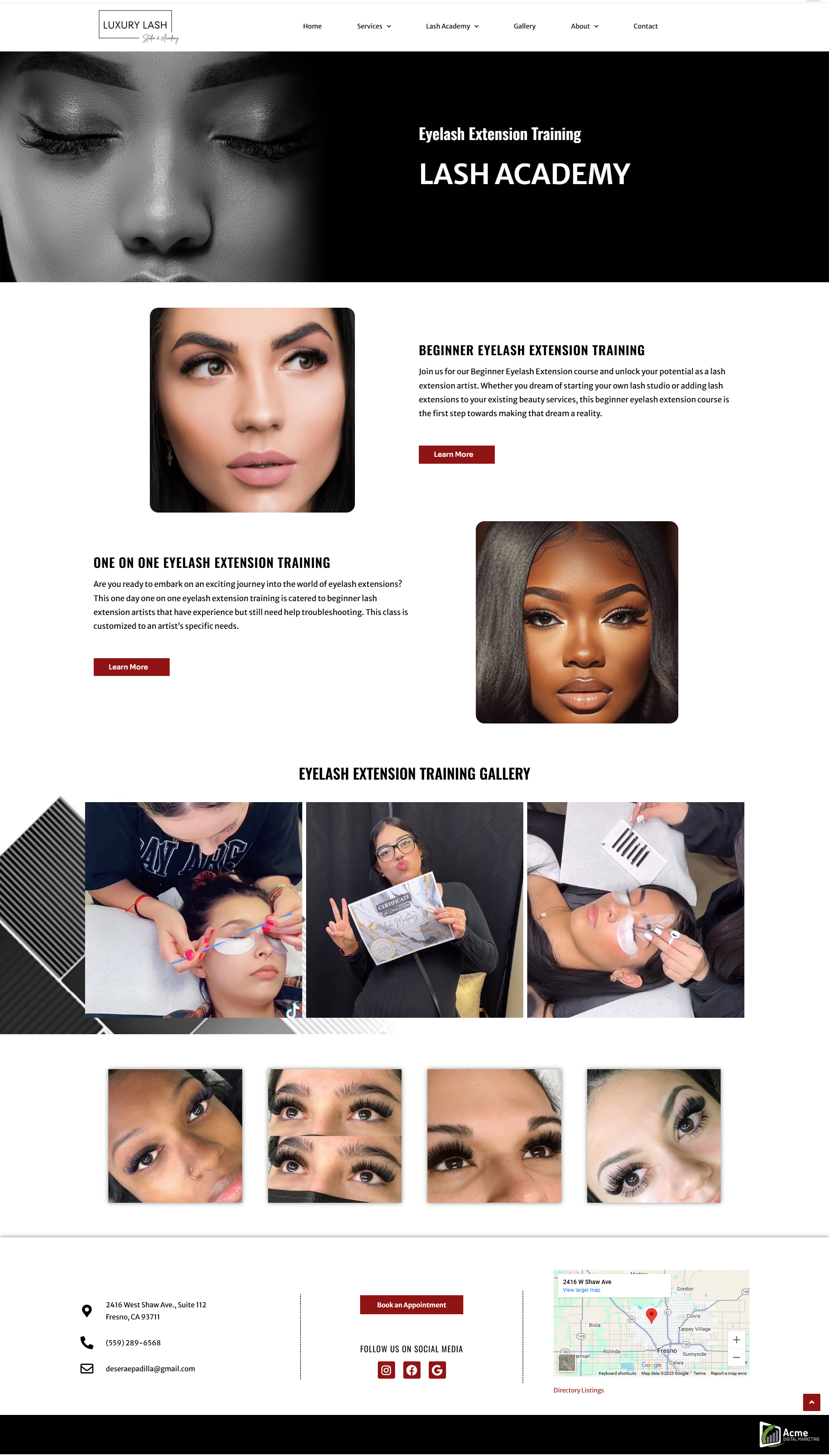 Web Design for Eyelash Salon