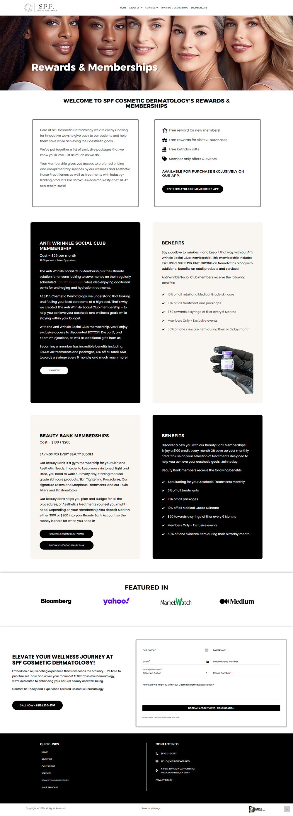 Website Design for Med Spa